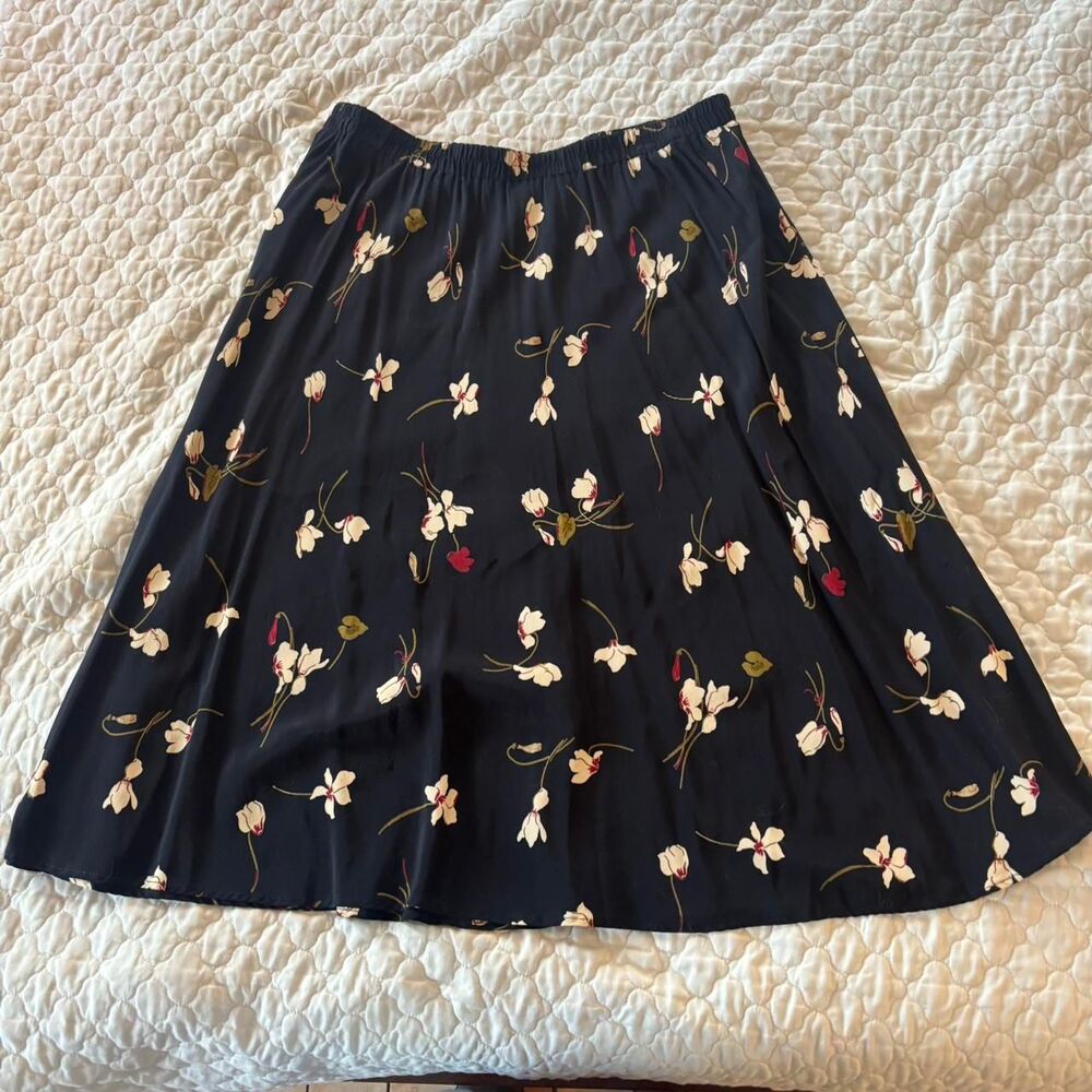 Vintage Carol Little Black Maxi Skirt Women’s Plus Size 24W USA Made Boho Grunge